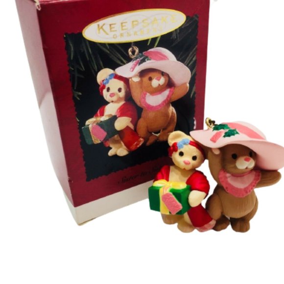 1996 HALLMARK ORNAMENT SISTER TO SISTER  Vintage 23159 - Picture 1 of 5